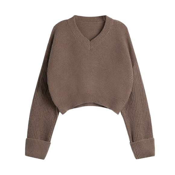 Commense Sweaters - NWT REVOLVE & ANTHROPOLOGIE lovers COMMENSE taupe cropped Sweater XS